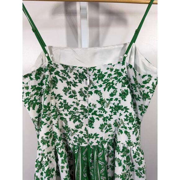 AVARA Women's Brianna Spaghetti Strap Floral Print Midi Dress Green Size Medium - Picture 8 of 15